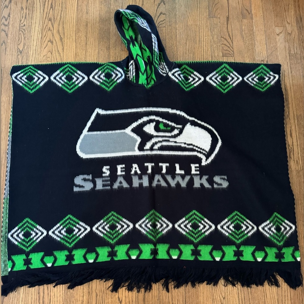 NEW Seattle Seahawks Hoodie Pancho From Ecuador - $65 (Firm)